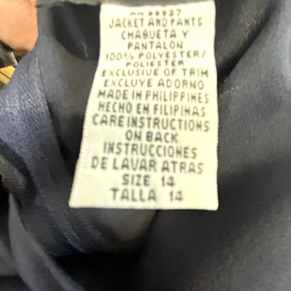 John Roberts Size 14 Dress Pants Career Navy Blue 36" waist + zip and elastic 31 - Picture 8 of 9